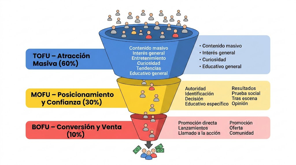 Embudo de conversión TOFU MOFU BOFU